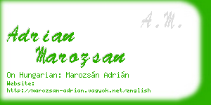 adrian marozsan business card