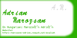 adrian marozsan business card